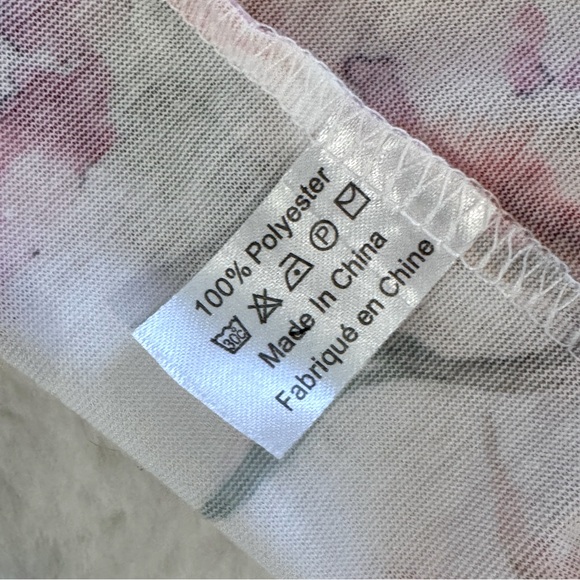 Show Me Your Mumu White & Pink Floral Kimono Shirt Sleeve Robe- One Size - Picture 9 of 13